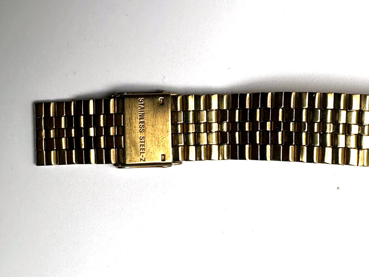 Vintage Seiko Gold Rectangular Quartz Dress Watch, Cal. V701, Original Seiko Bracelet
