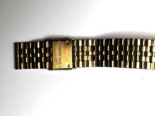 Vintage Seiko Gold Rectangular Quartz Dress Watch, Cal. V701, Original Seiko Bracelet